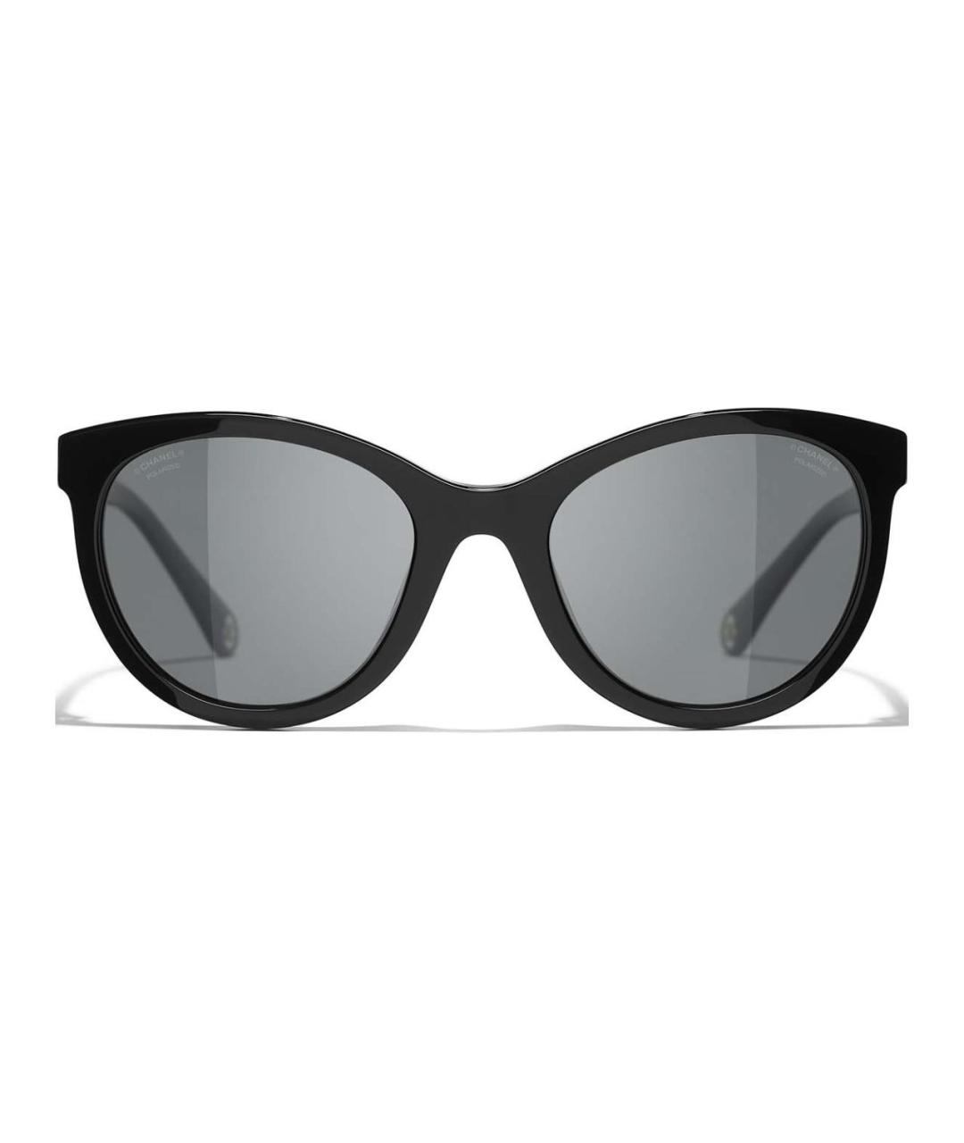 CHANEL Черные пластиковые солнцезащитные очки, фото 3