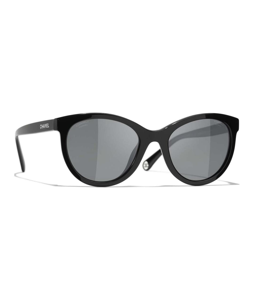 CHANEL Черные пластиковые солнцезащитные очки, фото 2