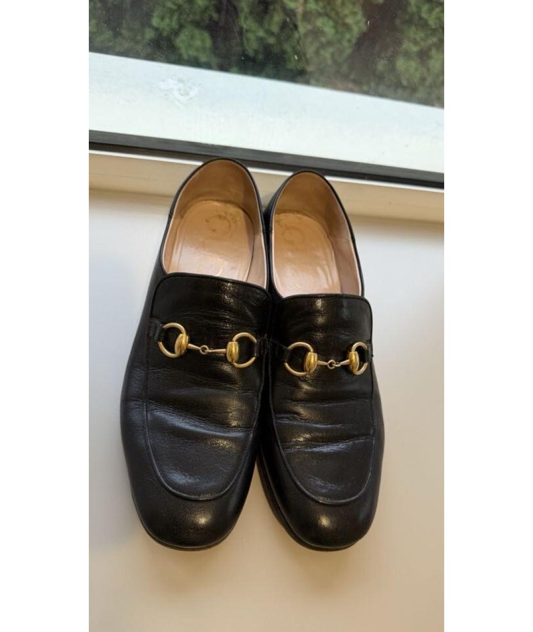 GUCCI Черные кожаные лоферы, фото 2