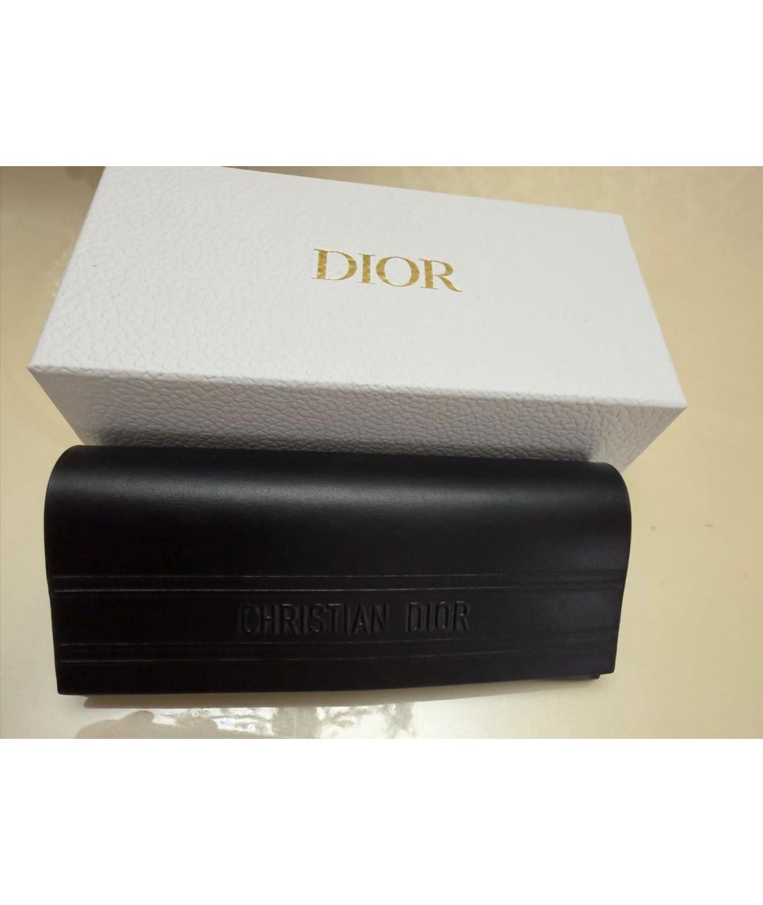 CHRISTIAN DIOR Черные пластиковые солнцезащитные очки, фото 4