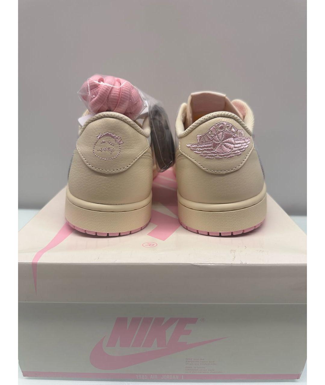 CACTUS JACK BY TRAVIS SCOTT Бежевые кожаные низкие кроссовки / кеды, фото 6
