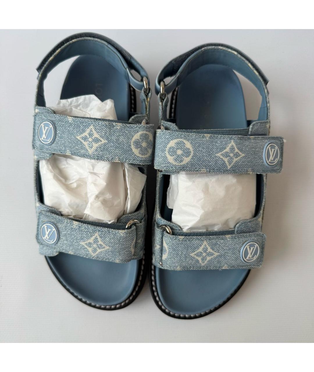 LOUIS VUITTON Голубые сандалии, фото 3