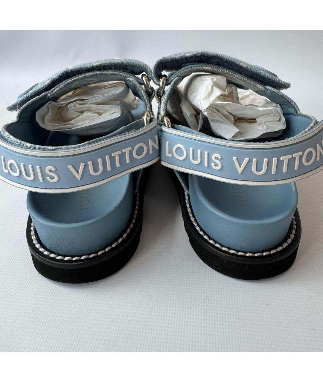 LOUIS VUITTON Голубые сандалии, фото 4