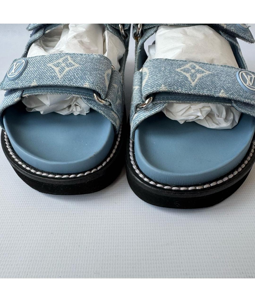 LOUIS VUITTON Голубые сандалии, фото 2