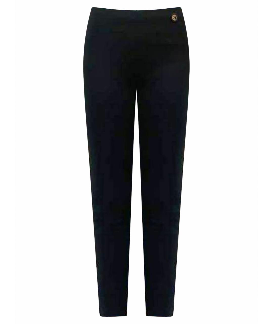 CAVALLI CLASS Черные полиэстеровые брюки узкие, фото 1