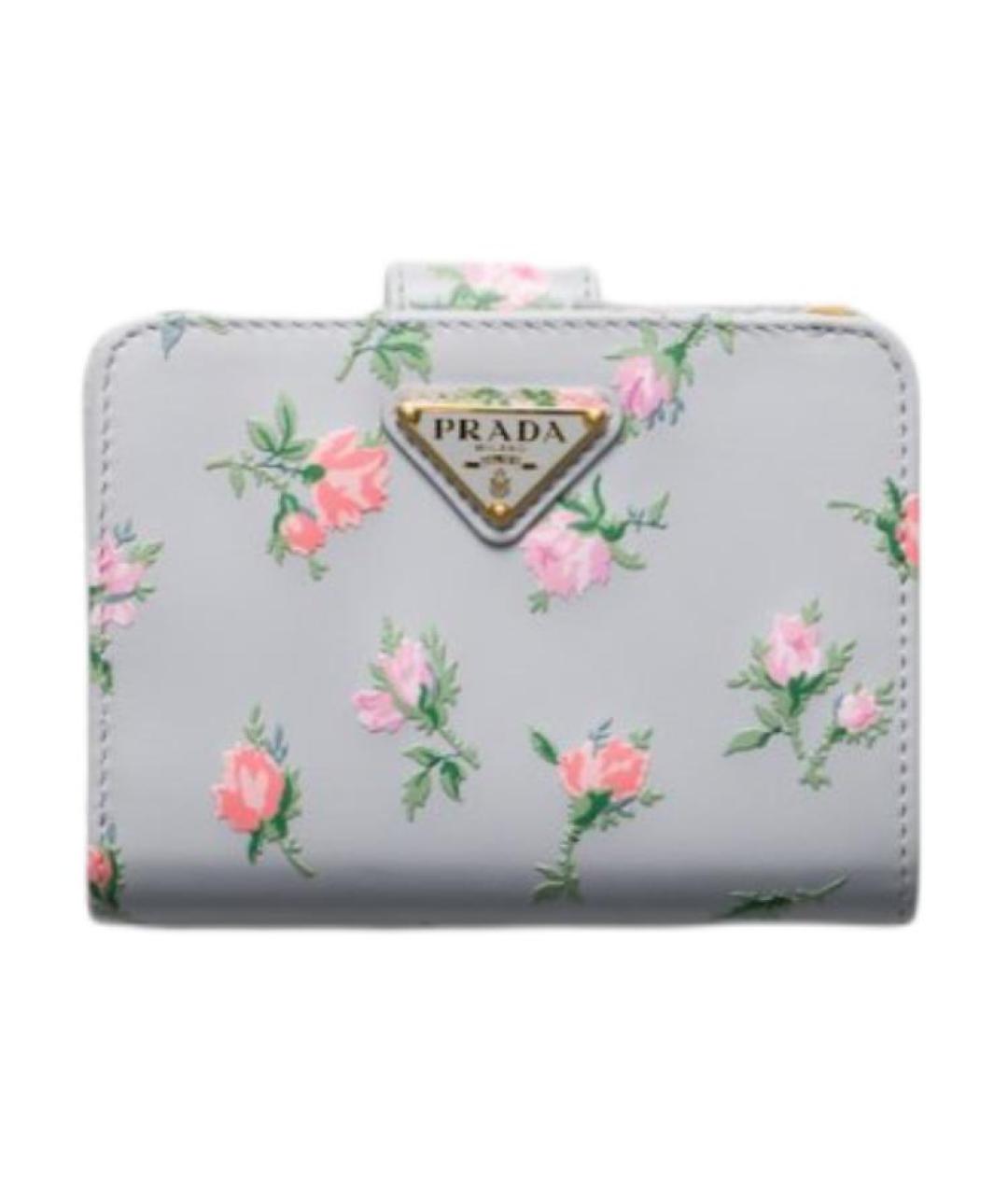 PRADA Серый кожаный кошелек, фото 1