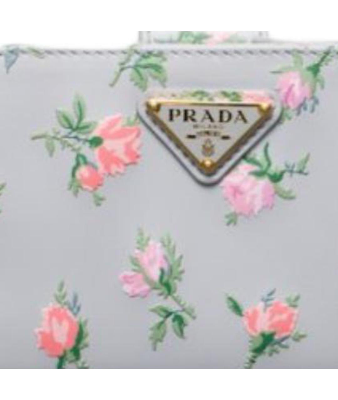 PRADA Серый кожаный кошелек, фото 5