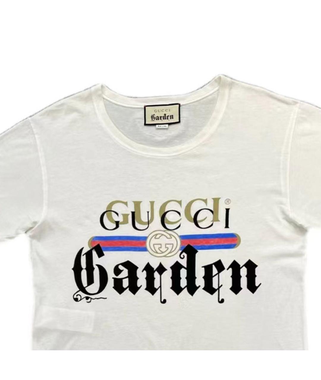 GUCCI Белая хлопковая футболка, фото 3