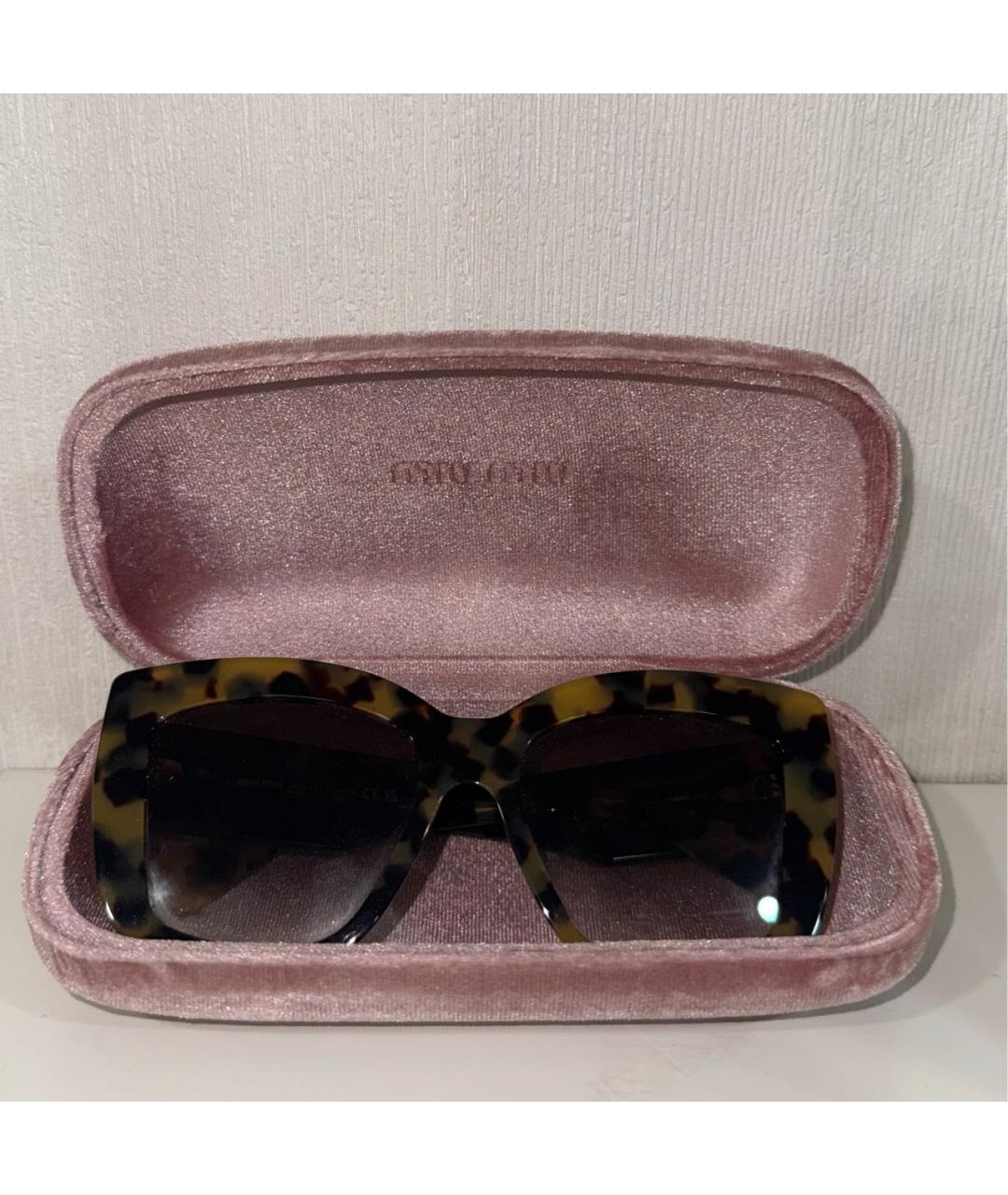 MIU MIU Черные пластиковые солнцезащитные очки, фото 6