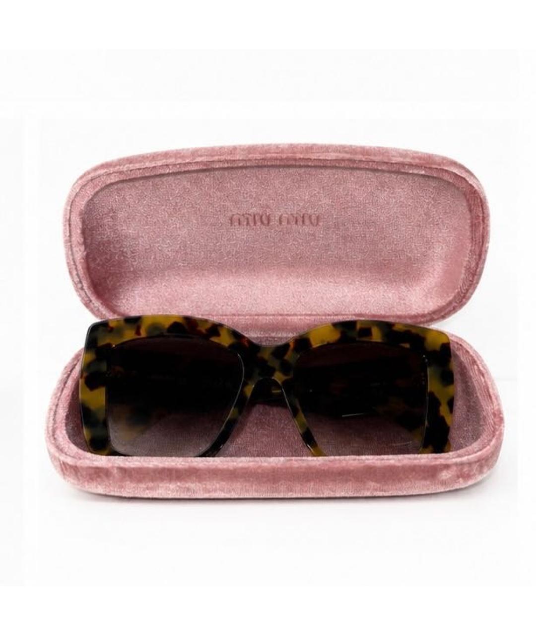 MIU MIU Черные пластиковые солнцезащитные очки, фото 5