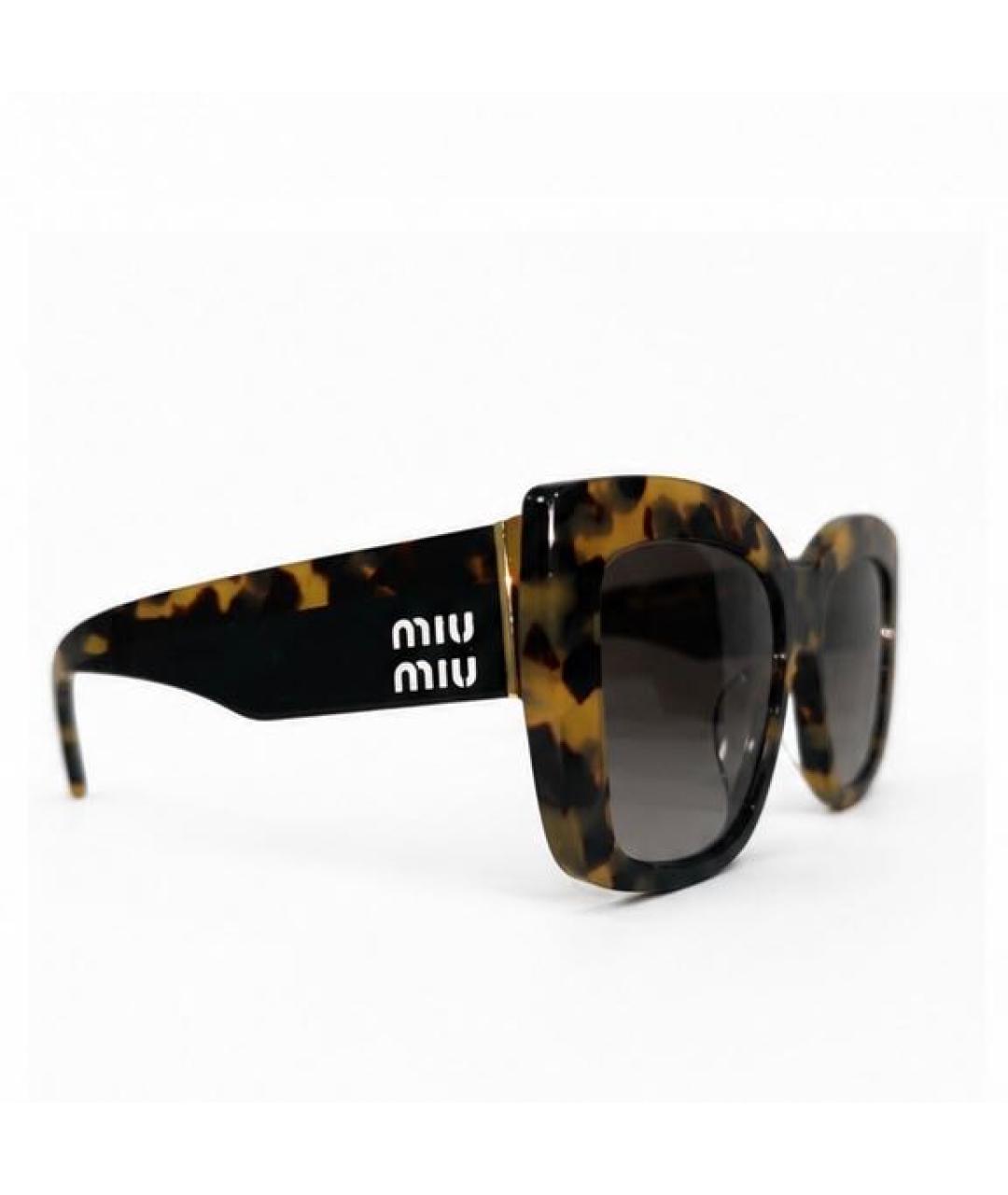 MIU MIU Черные пластиковые солнцезащитные очки, фото 2