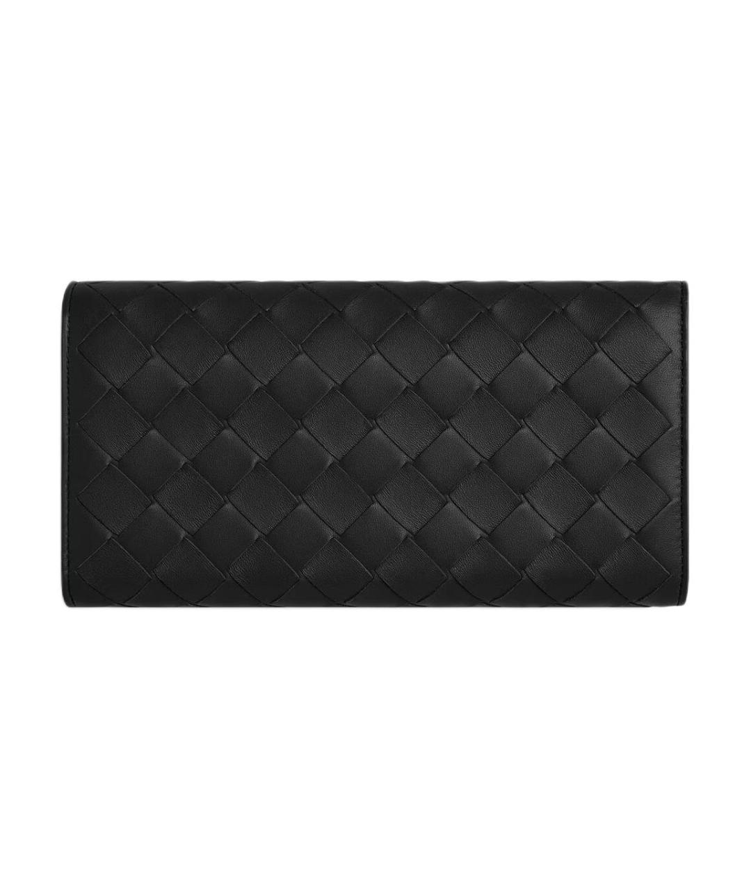 BOTTEGA VENETA Черный кожаный кошелек, фото 3