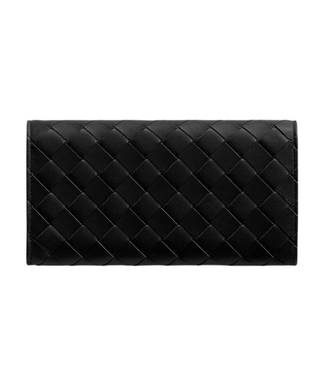BOTTEGA VENETA Черный кожаный кошелек, фото 3