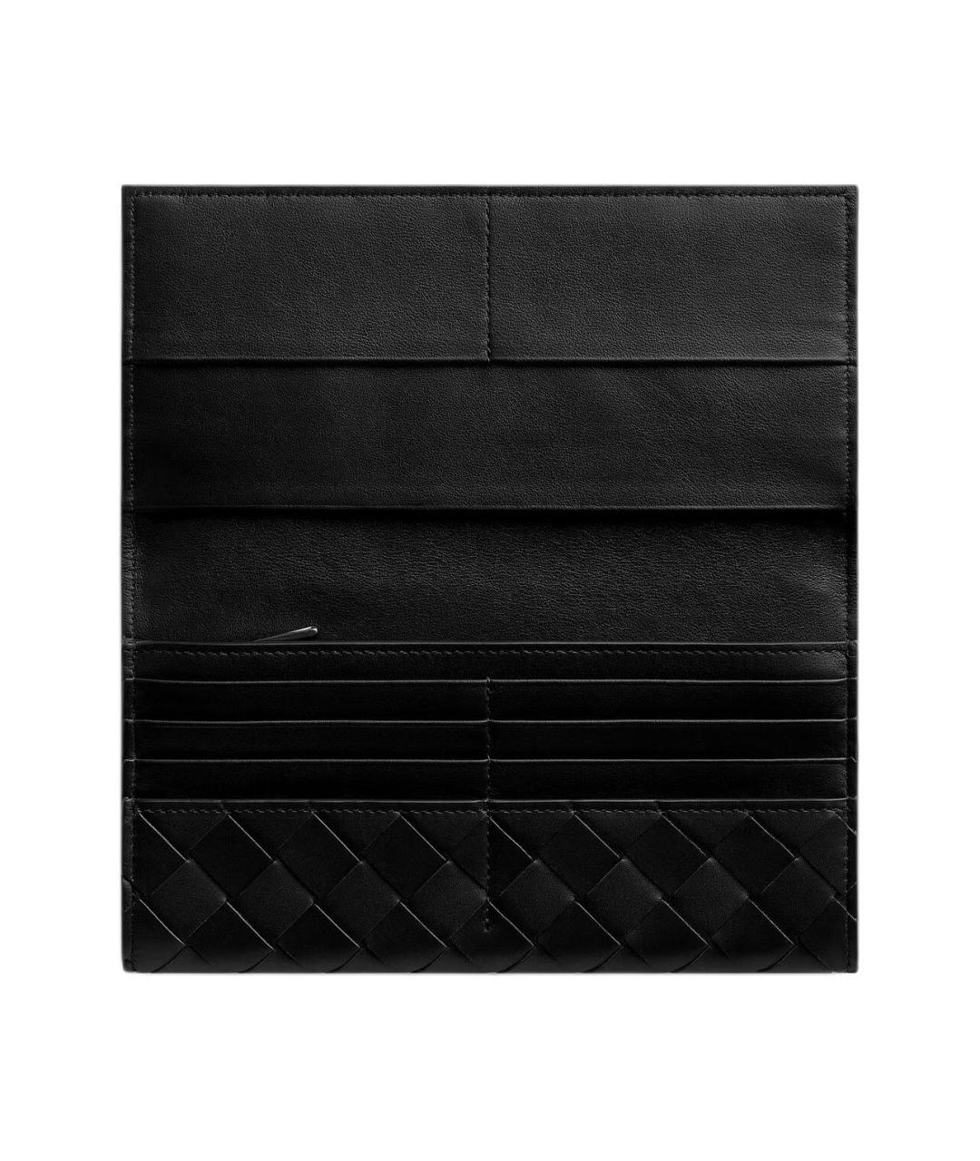 BOTTEGA VENETA Черный кожаный кошелек, фото 2