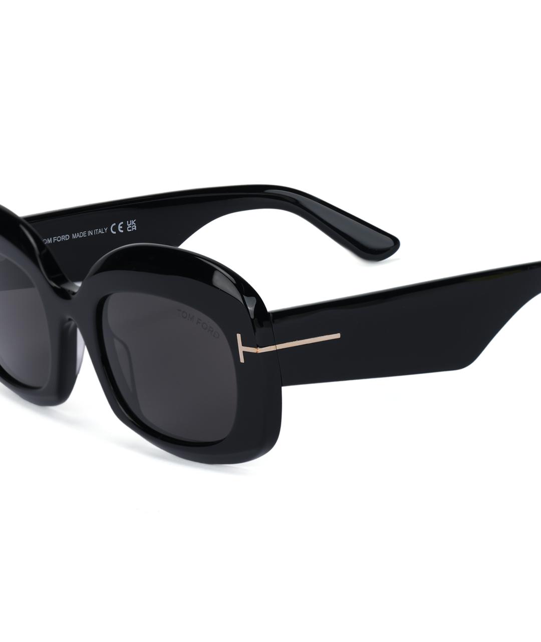 TOM FORD Черные пластиковые солнцезащитные очки, фото 4