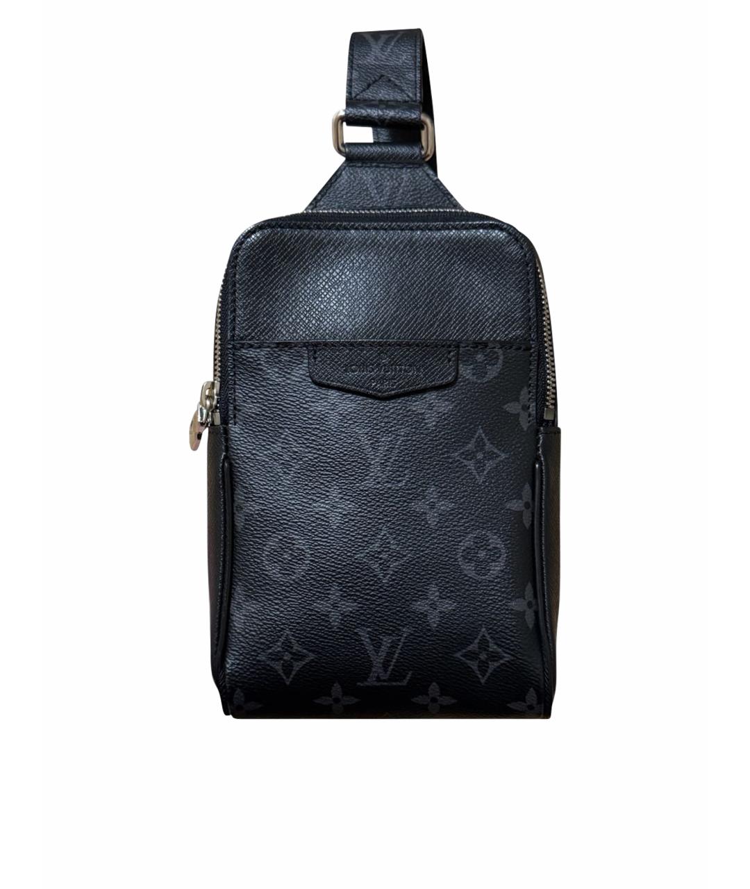 LOUIS VUITTON Черная сумка на плечо из канвы, фото 1