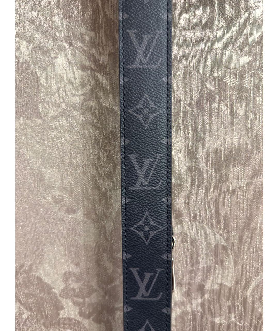 LOUIS VUITTON Черная сумка на плечо из канвы, фото 7