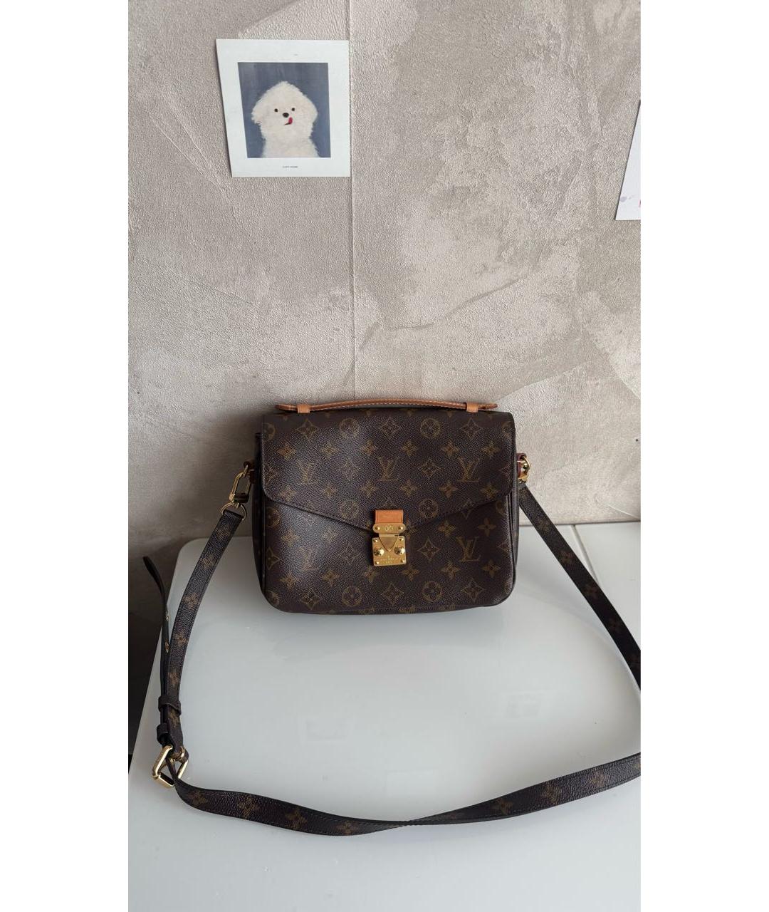LOUIS VUITTON Коричневая сумка через плечо из канвы, фото 3