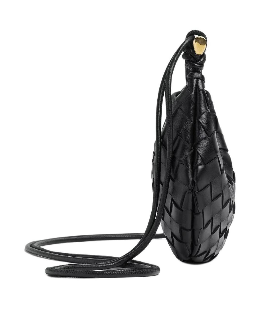 BOTTEGA VENETA Черная кожаная сумка с короткими ручками, фото 2