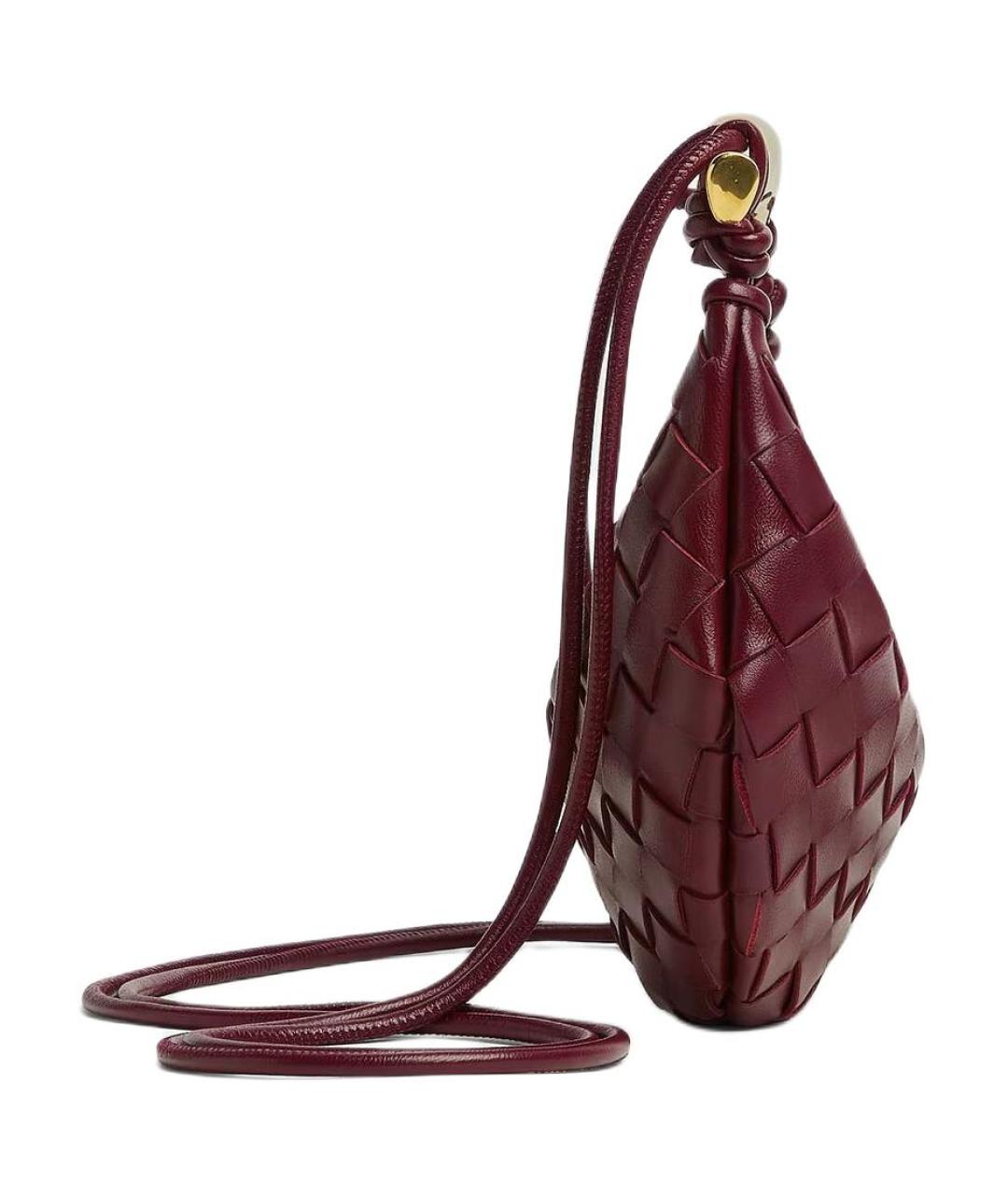BOTTEGA VENETA Бордовая кожаная сумка с короткими ручками, фото 2