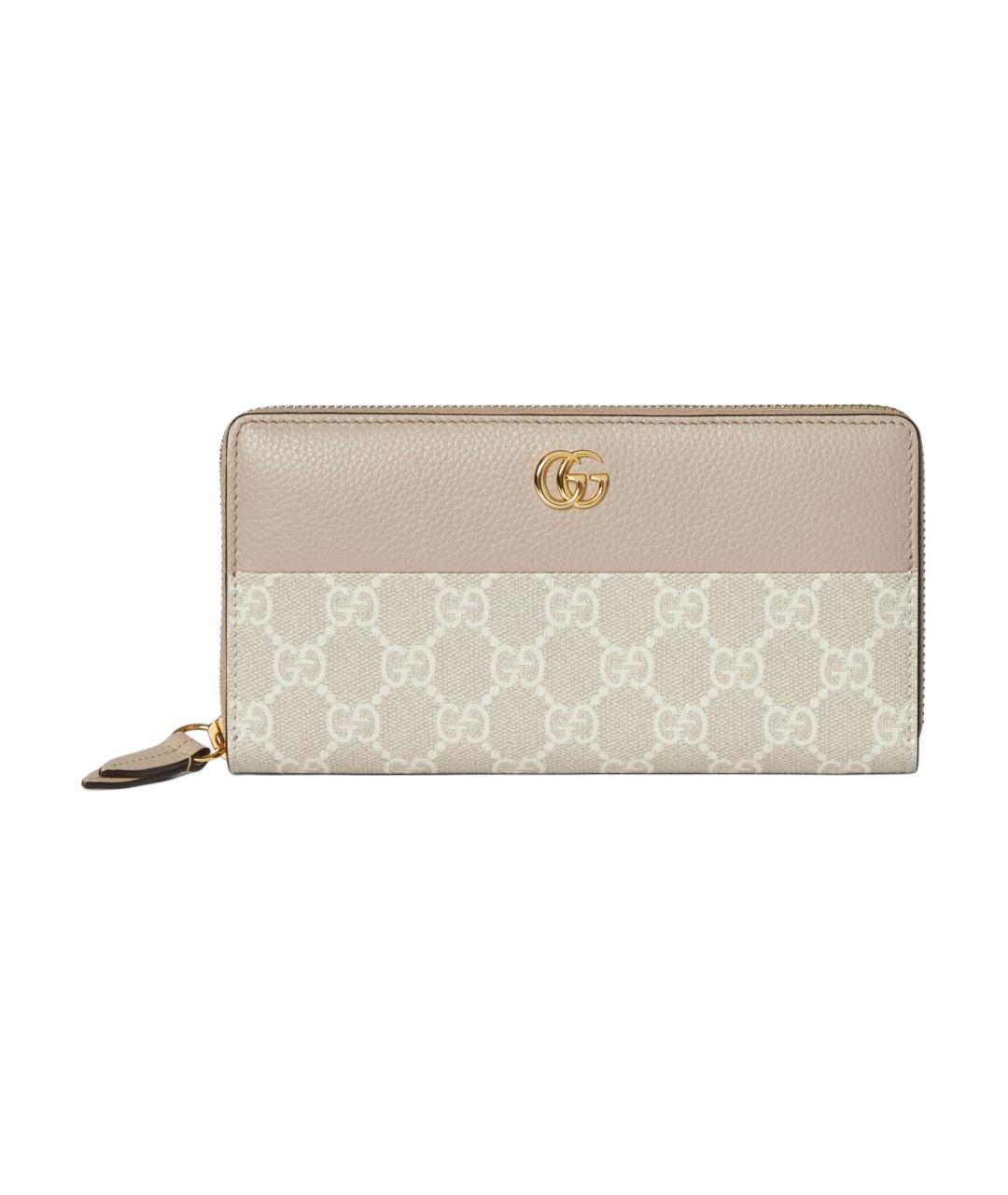 GUCCI Бежевый кожаный кошелек, фото 1