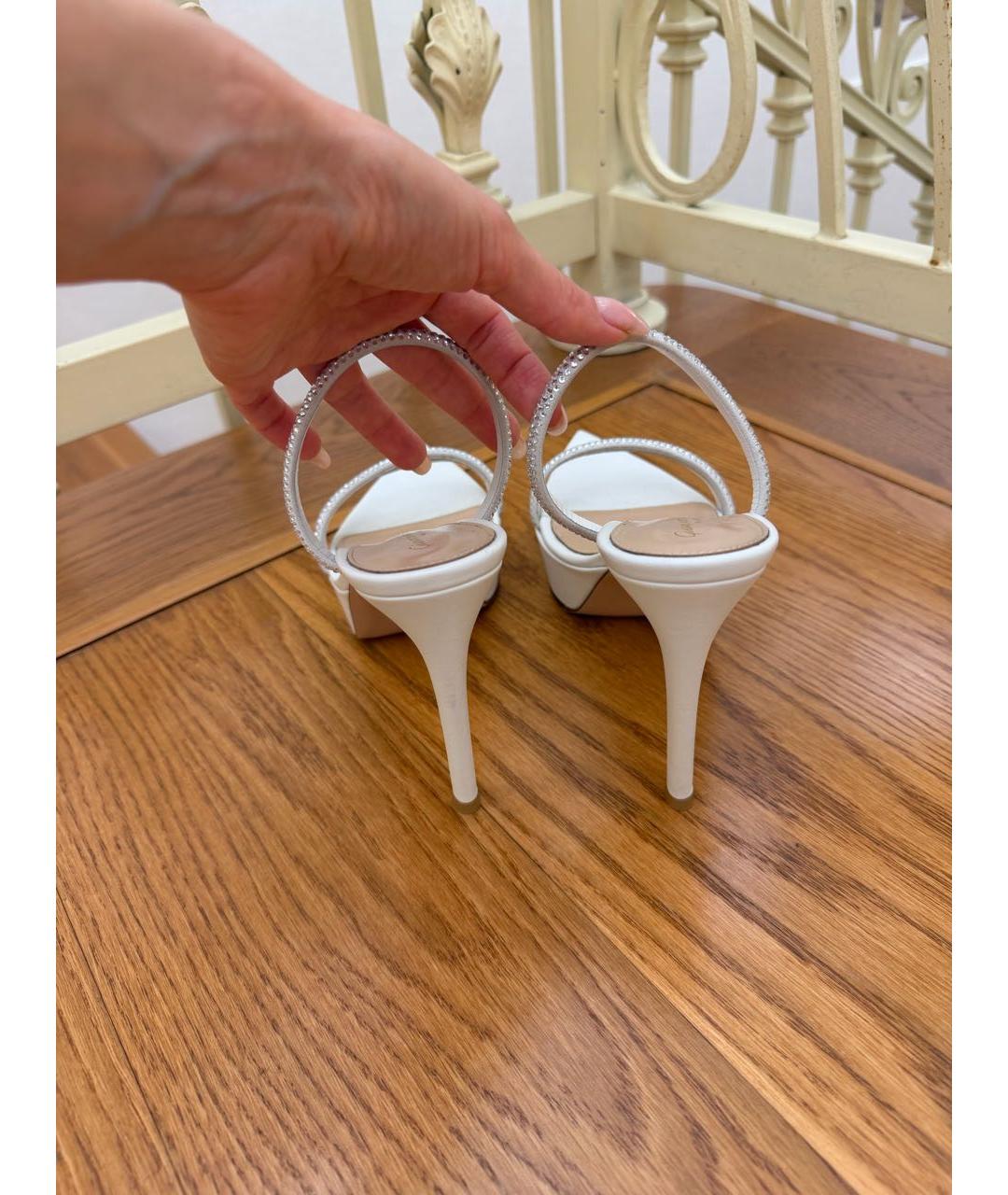 GIANVITO ROSSI Белые кожаные босоножки, фото 3