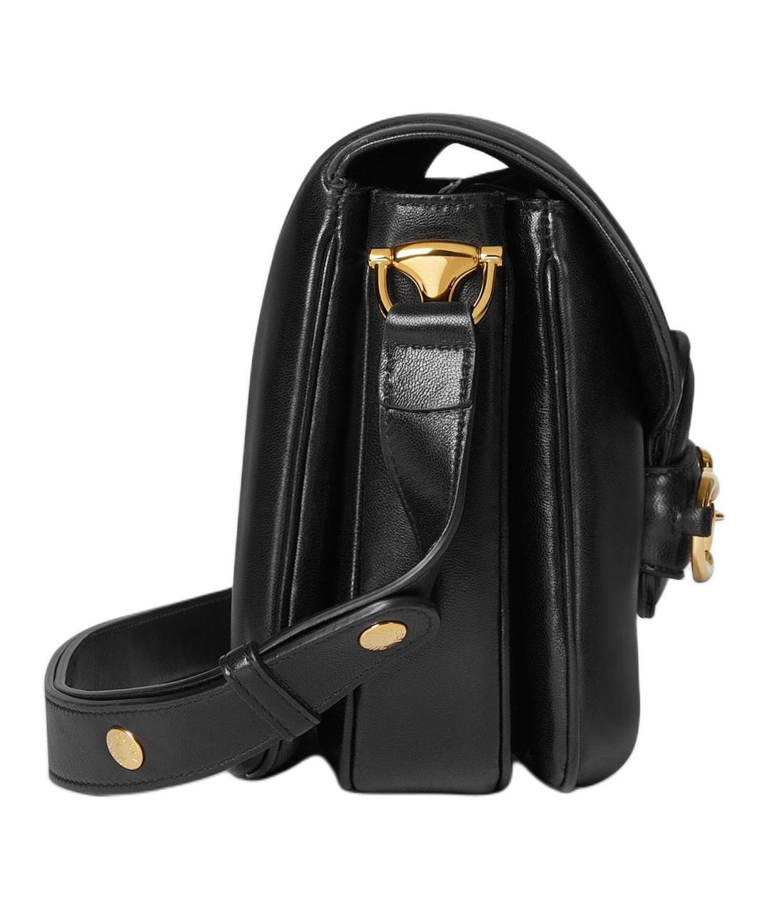 GUCCI Черная кожаная сумка через плечо, фото 4