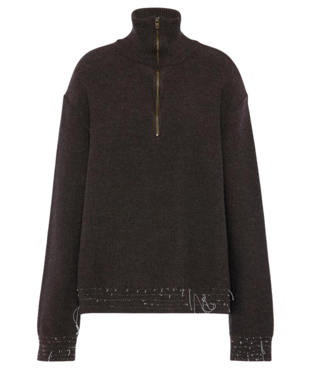 MAISON MARGIELA Коричневый шерстяной джемпер / свитер, фото 1