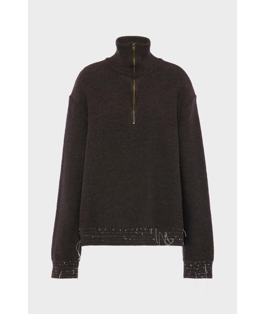 MAISON MARGIELA Коричневый шерстяной джемпер / свитер, фото 4