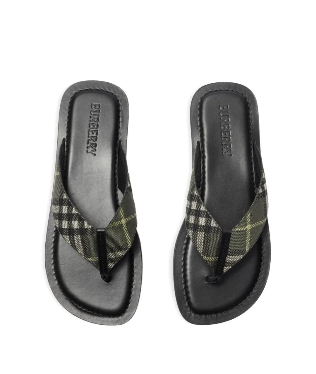 BURBERRY Мульти синтетические шлепанцы, фото 2