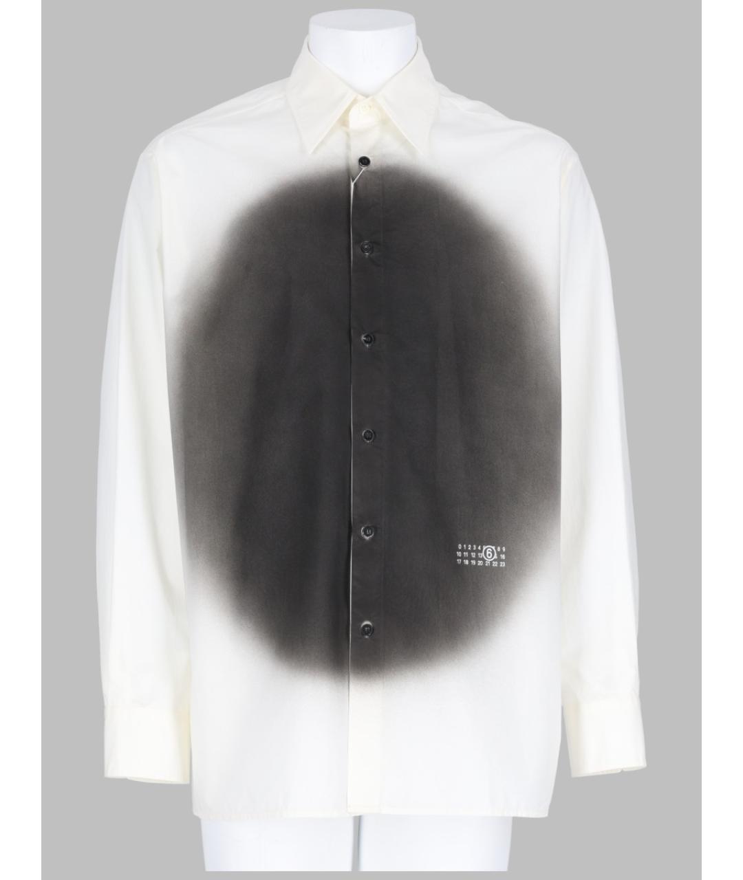 MM6 MAISON MARGIELA Белая хлопковая кэжуал рубашка, фото 3