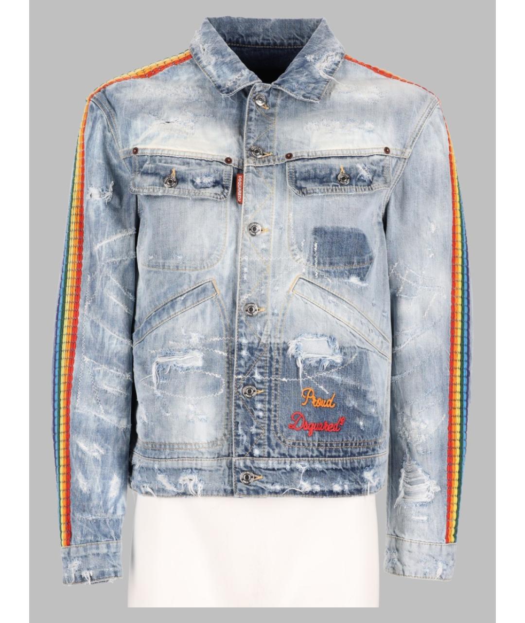 DSQUARED2 Синяя хлопковая куртка, фото 3