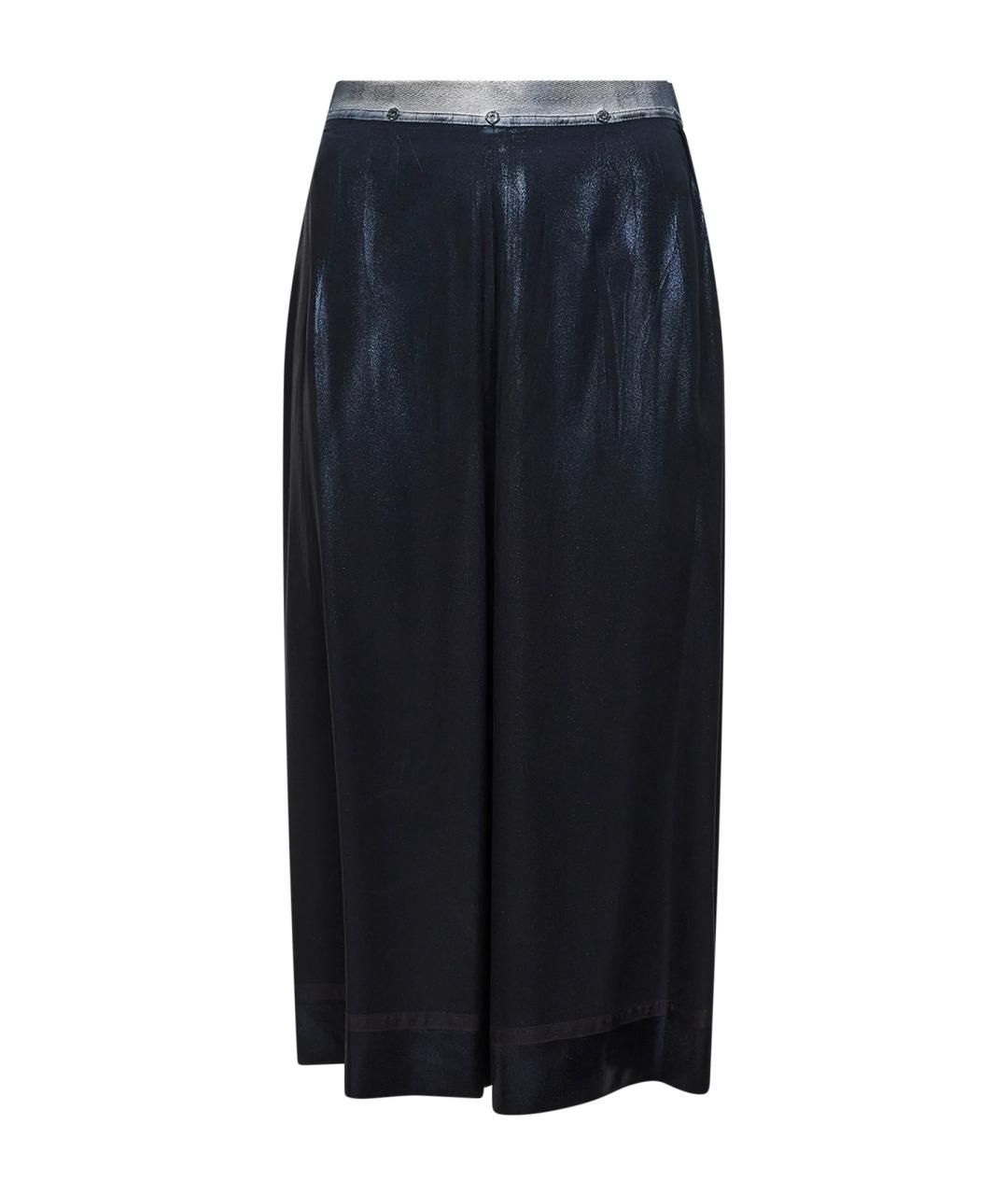 MAISON MARGIELA Темно-синяя ацетатная юбка миди, фото 1