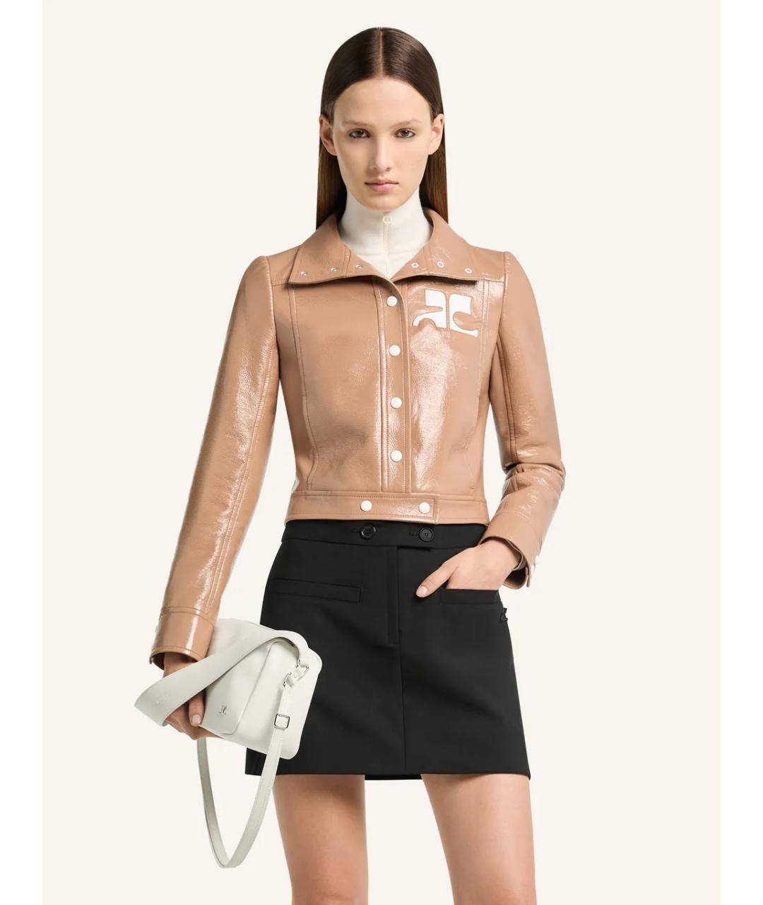 COURREGES Бежевая хлопковая куртка, фото 2