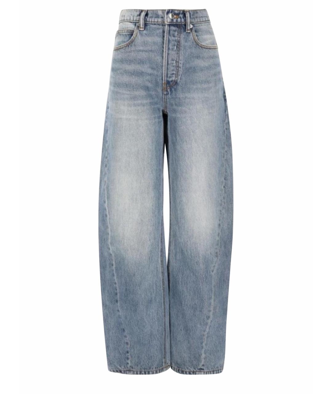 ALEXANDER WANG Голубые хлопковые прямые джинсы, фото 1