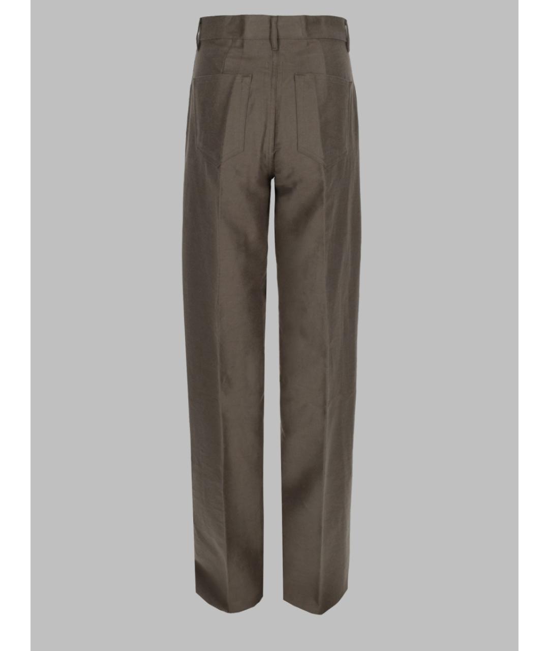 RICK OWENS Серые прямые брюки, фото 2