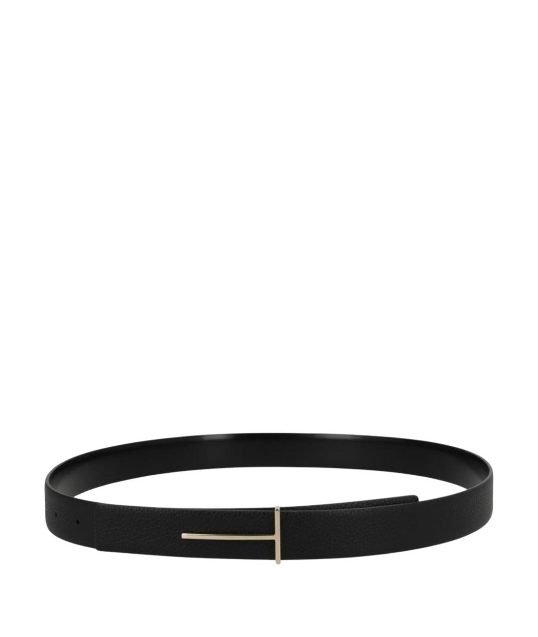 TOM FORD Черный кожаный ремень, фото 1