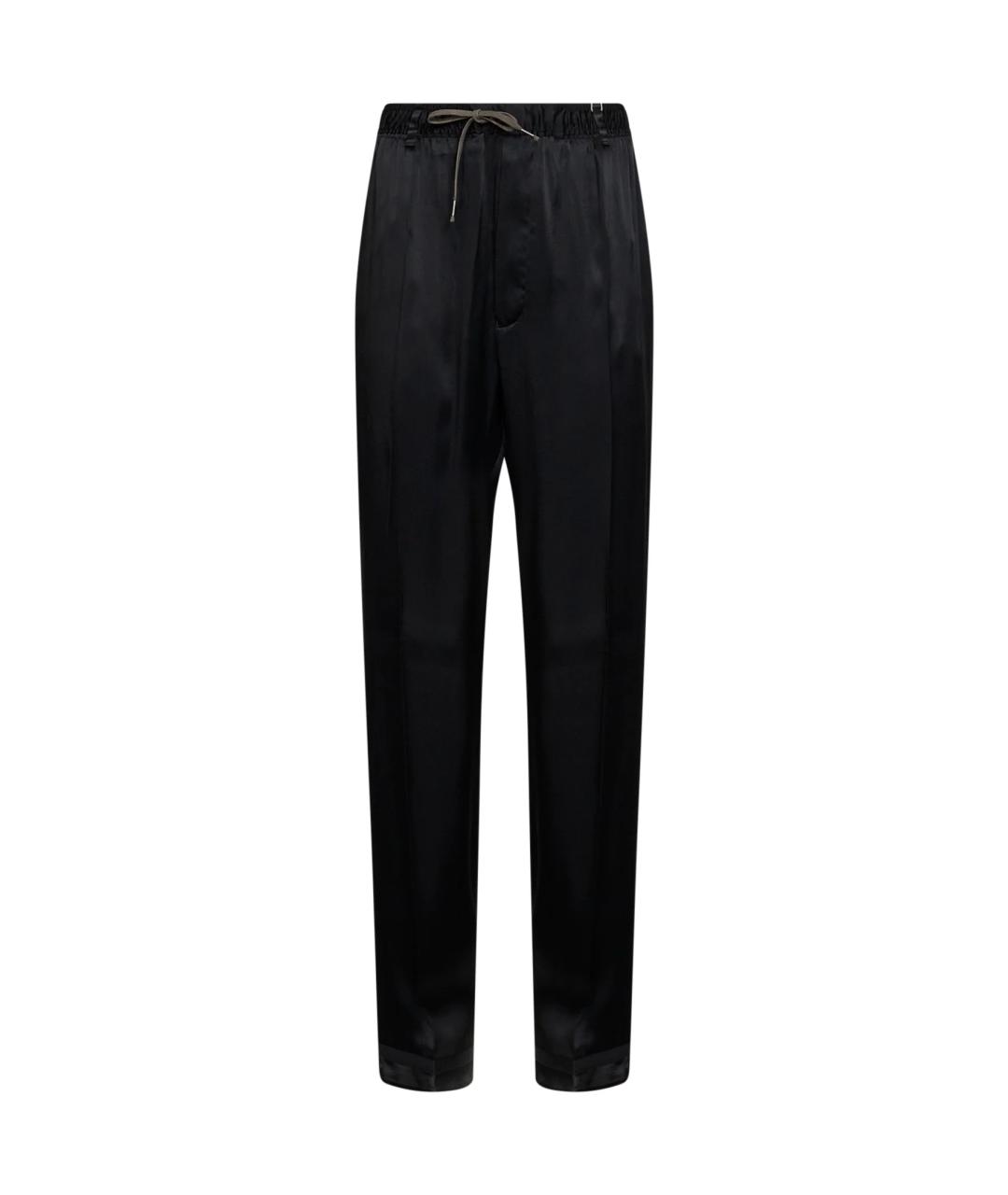 MAISON MARGIELA Черные ацетатные прямые брюки, фото 1