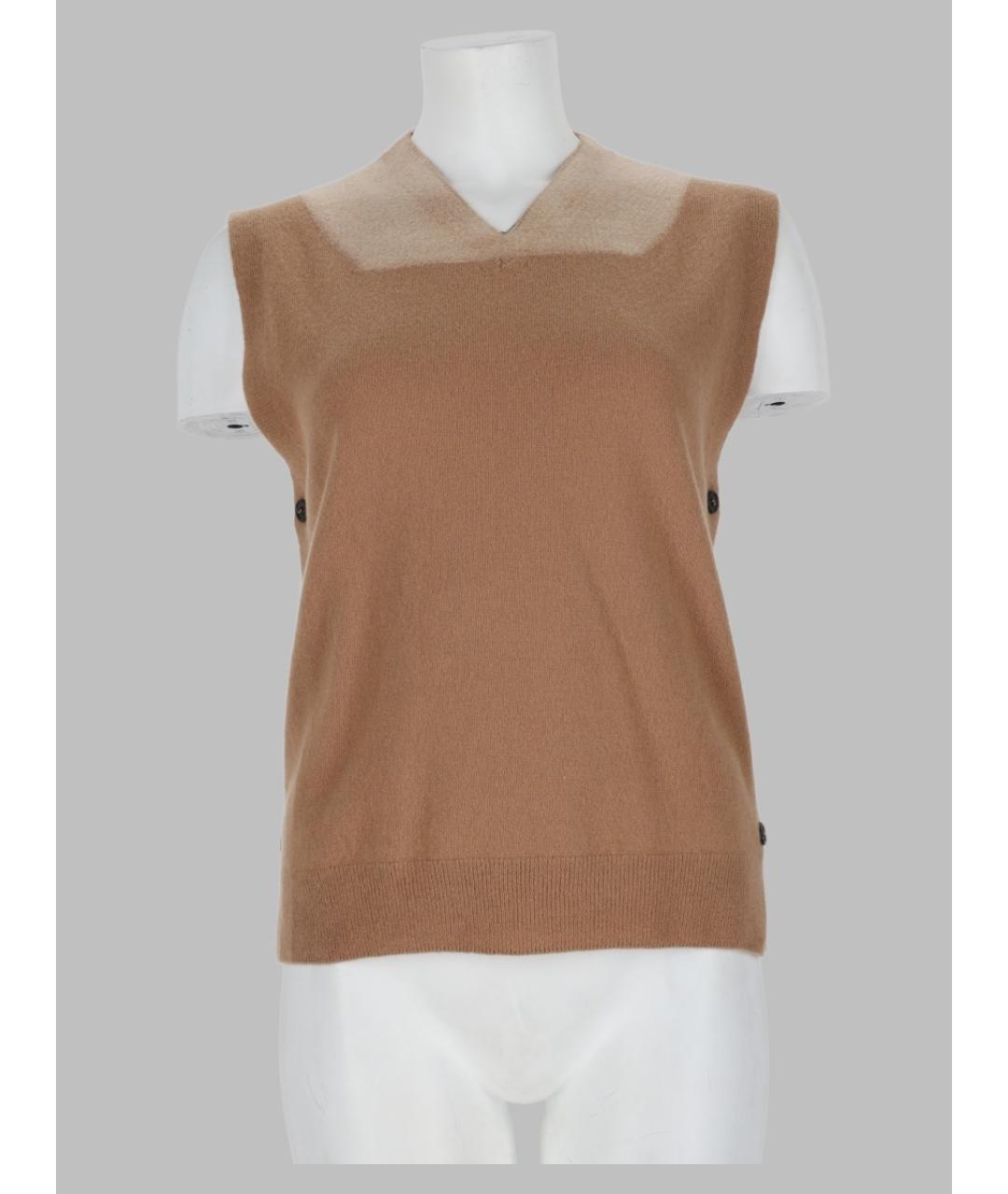 MAISON MARGIELA Бежевая шерстяная жилетка, фото 2