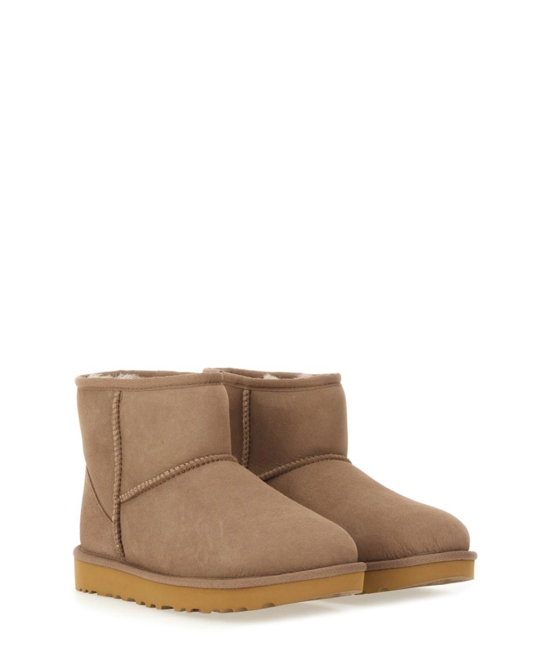 UGG Коричневые кожаные ботинки, фото 2