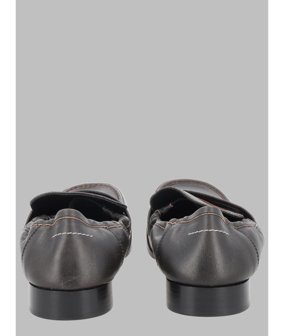 MM6 MAISON MARGIELA Черные кожаные лоферы, фото 3