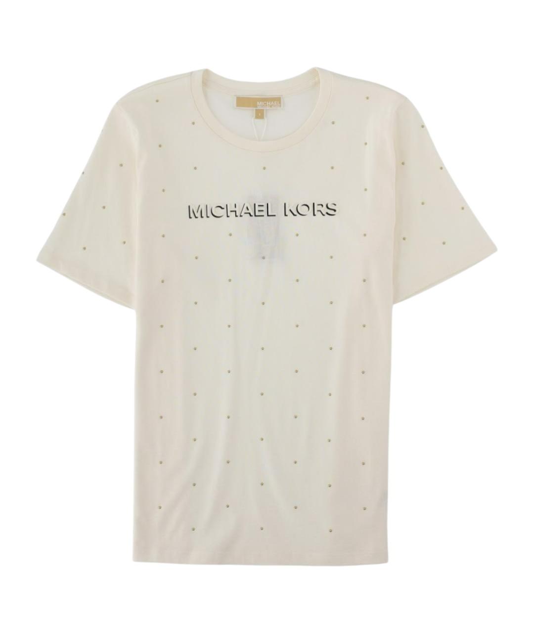 MICHAEL KORS Белая хлопковая футболка, фото 1