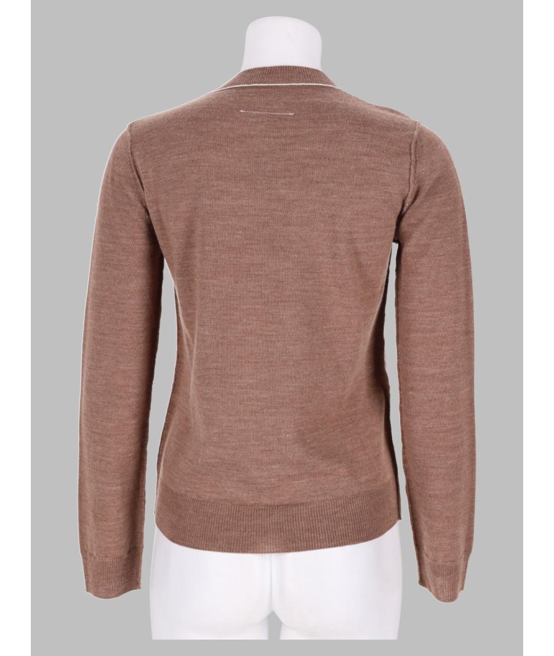 MM6 MAISON MARGIELA Коричневый шерстяной джемпер / свитер, фото 2