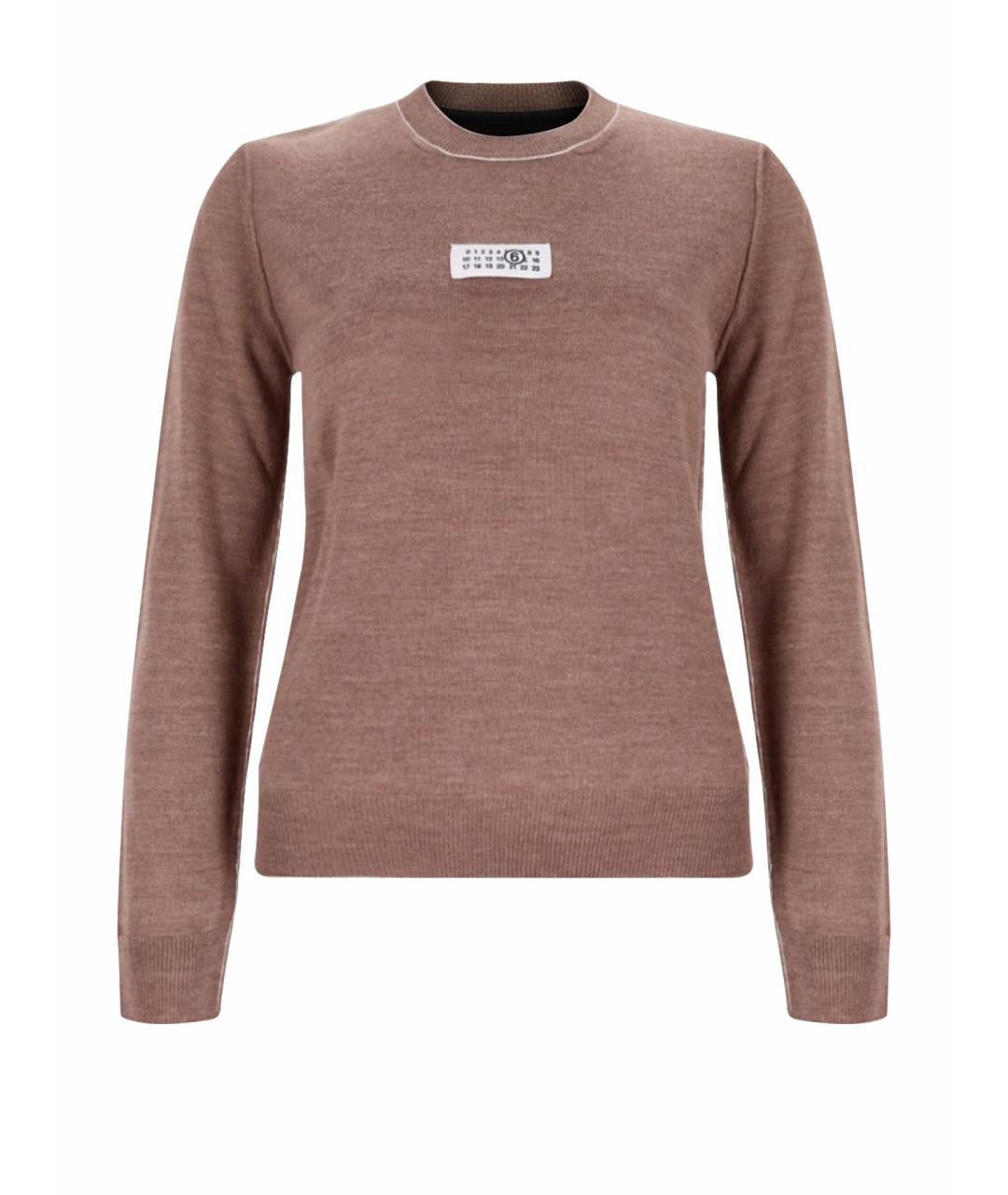 MM6 MAISON MARGIELA Коричневый шерстяной джемпер / свитер, фото 1