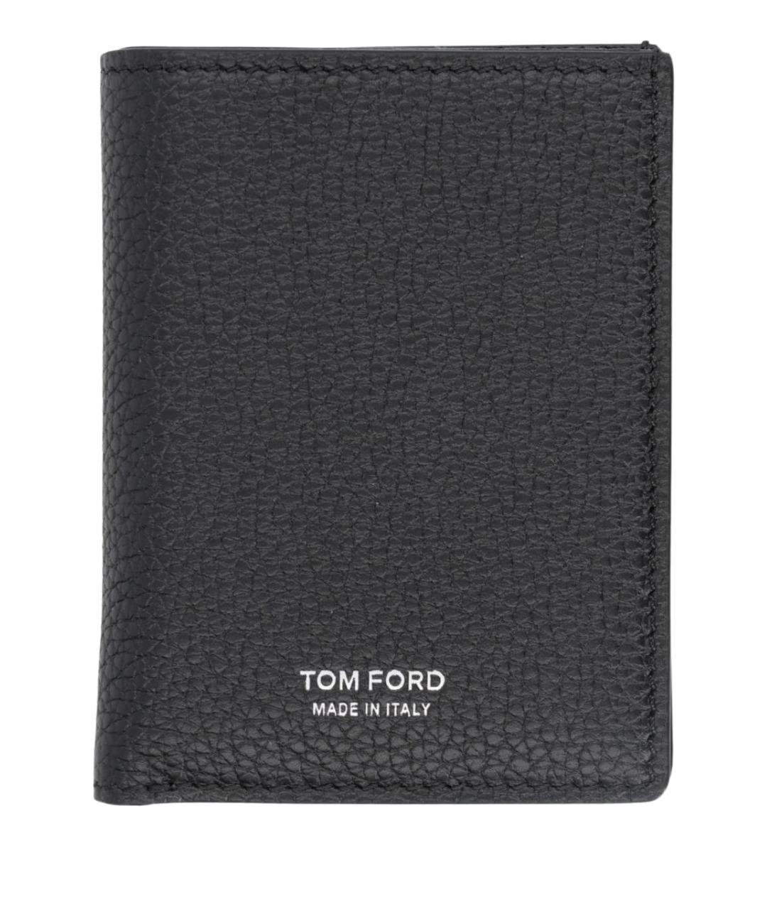 TOM FORD Черный кожаный кошелек, фото 1