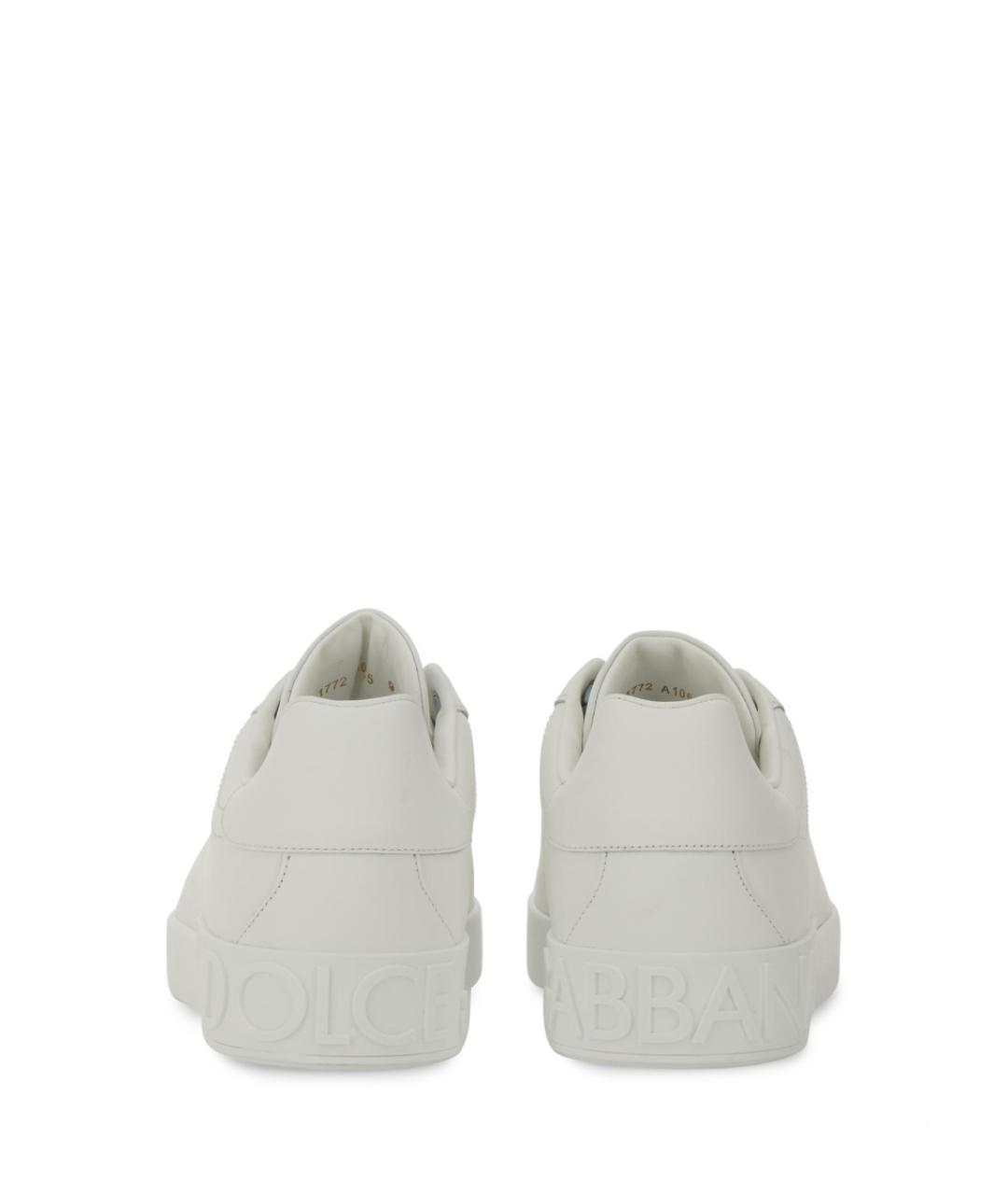 DOLCE&GABBANA Белые кожаные низкие кроссовки / кеды, фото 8