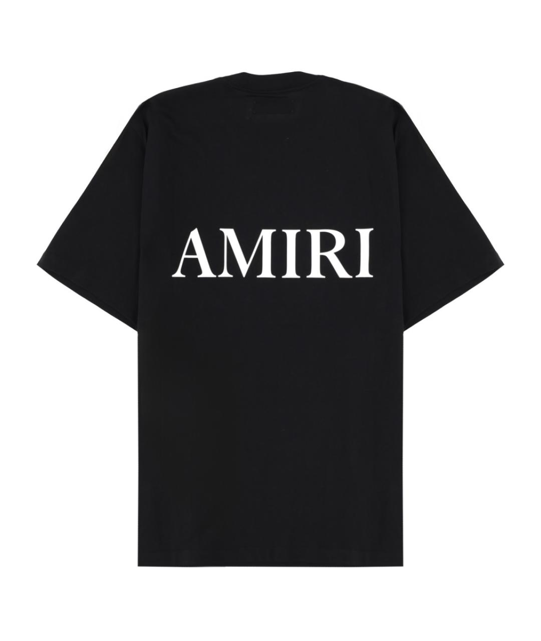 AMIRI Черная хлопковая футболка, фото 2