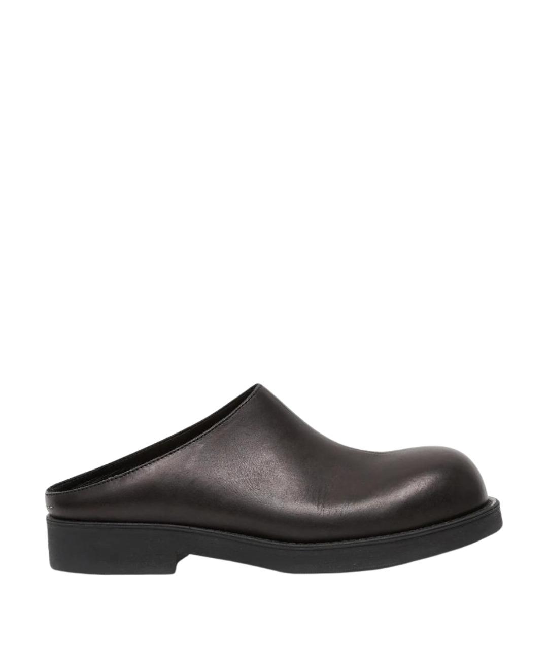 MM6 MAISON MARGIELA Черные кожаные низкие ботинки, фото 1