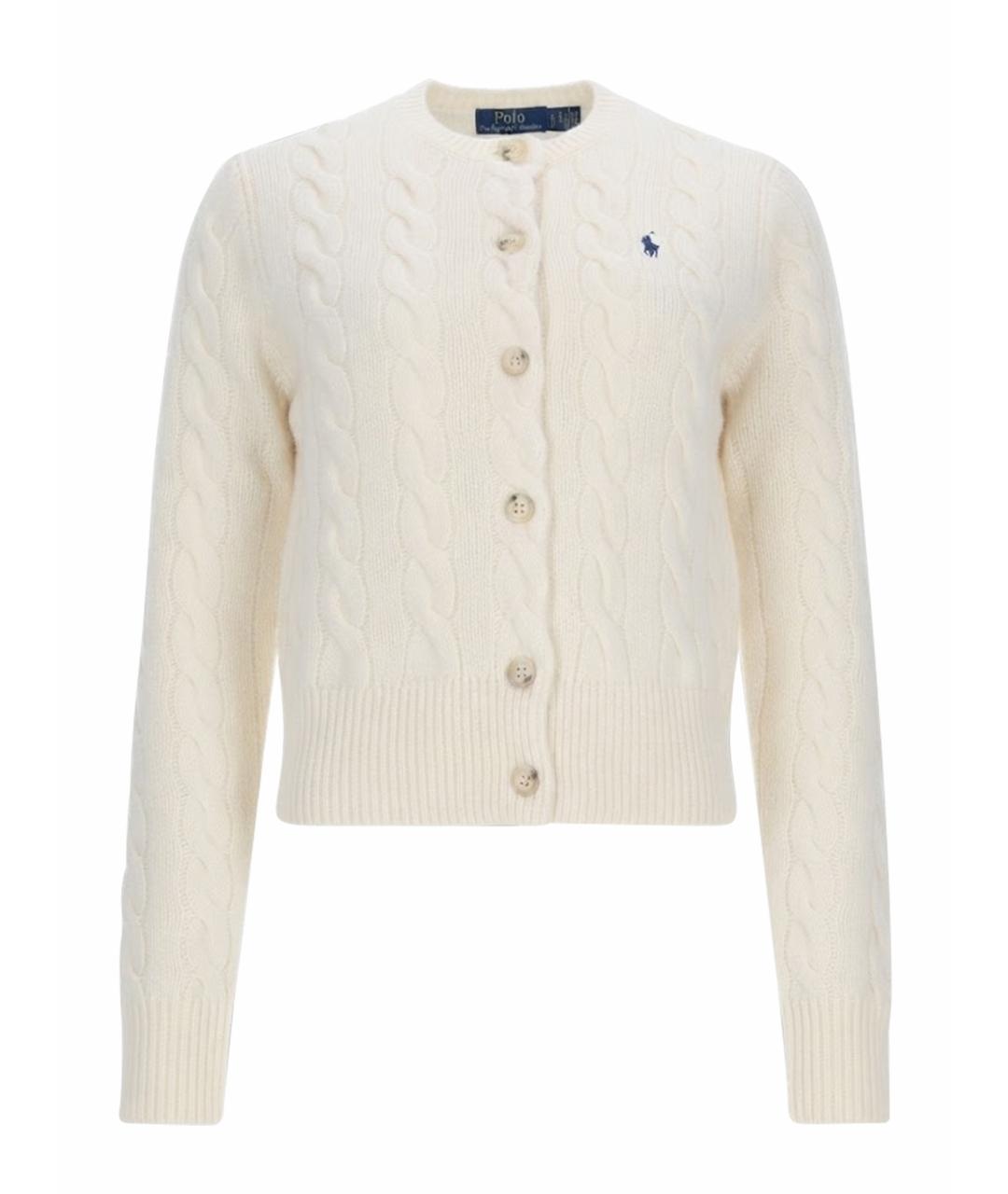 POLO RALPH LAUREN Белый шерстяной кардиган, фото 1