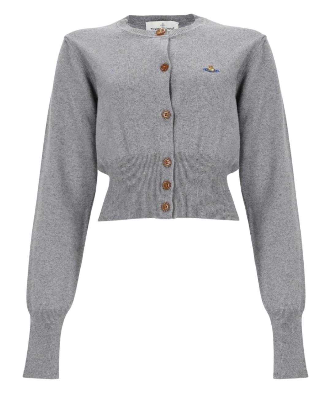 VIVIENNE WESTWOOD Серый хлопковый кардиган, фото 1